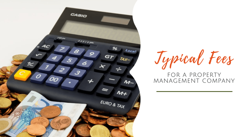 A calculator on top of scattered coins - Typical Fees For A Property Management Company - Park Avenue PM Blog post