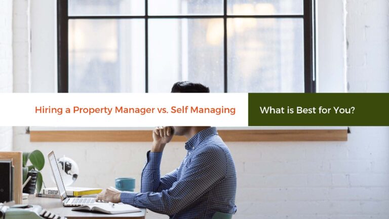 A man working in front of his laptop - Hiring a Property Manager vs Self Managing - What is Best for You? - Park Avenue PM Blog post