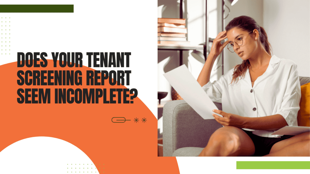 Does Your Tenant Screening Report Seem Incomplete? - Article Banner